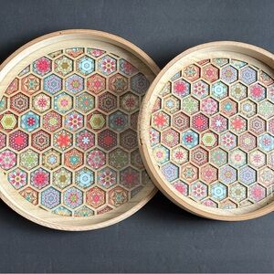 Colorful Geometric Bohemian Patterned Serving Trays